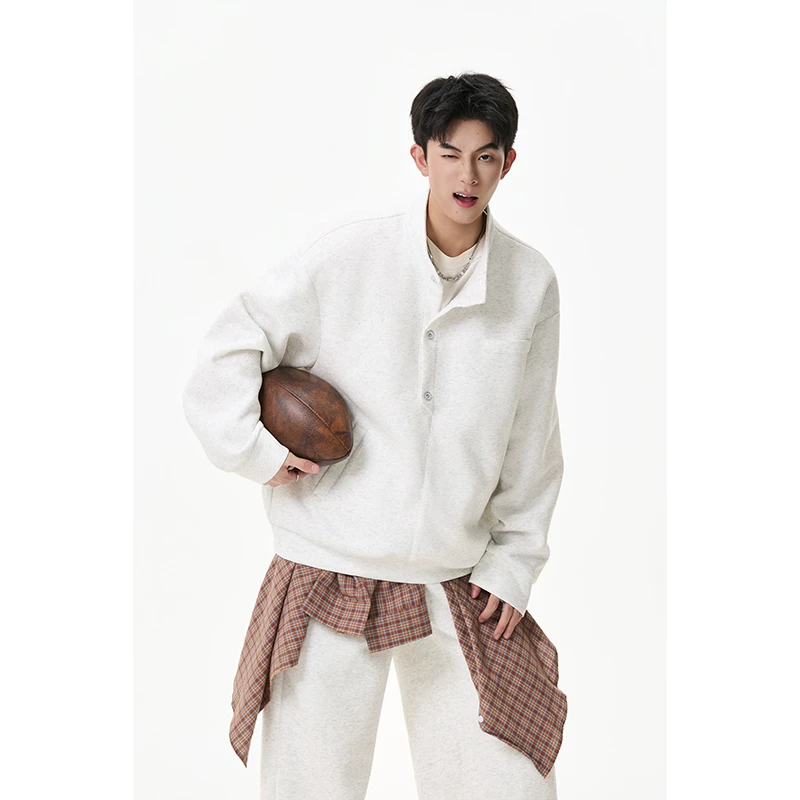 林社长2025秋装新款运动套装立领套装Polo长袖长裤卫衣套装情侣装