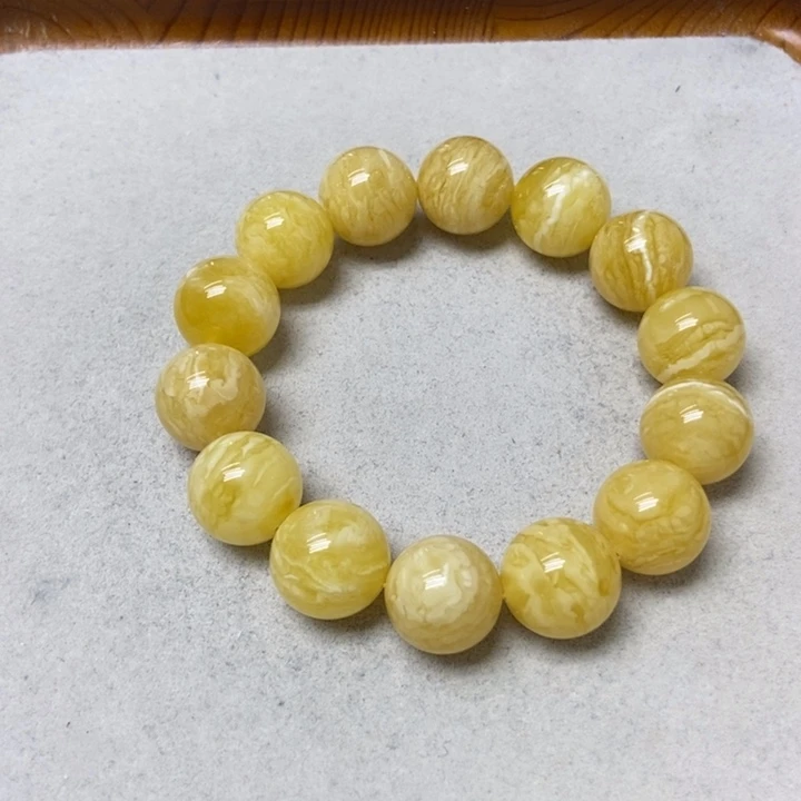 蜜蜡未镶嵌裸石手串