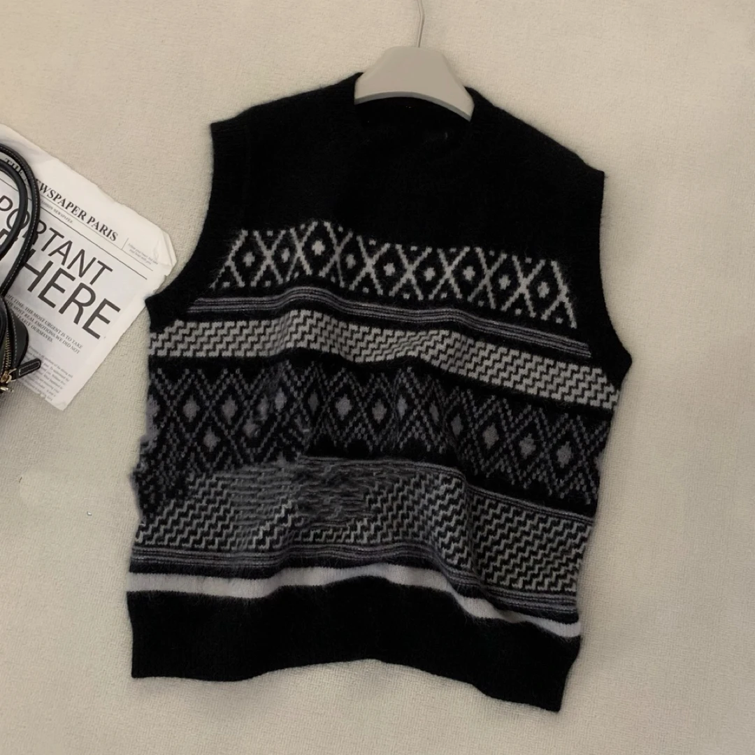 圆领套头羊毛马甲72980D09