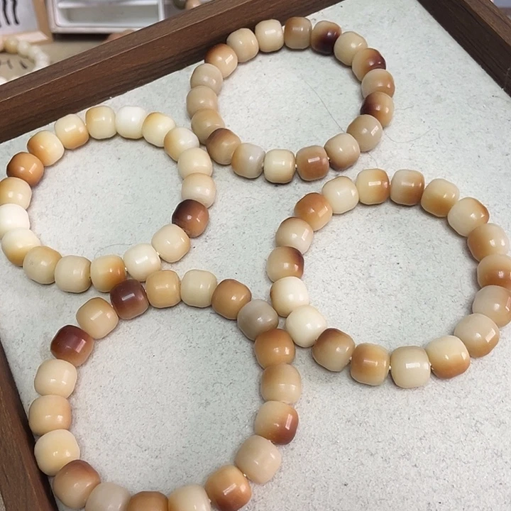 菩提根/象牙果手串卡13汉堡珠炭烧干磨