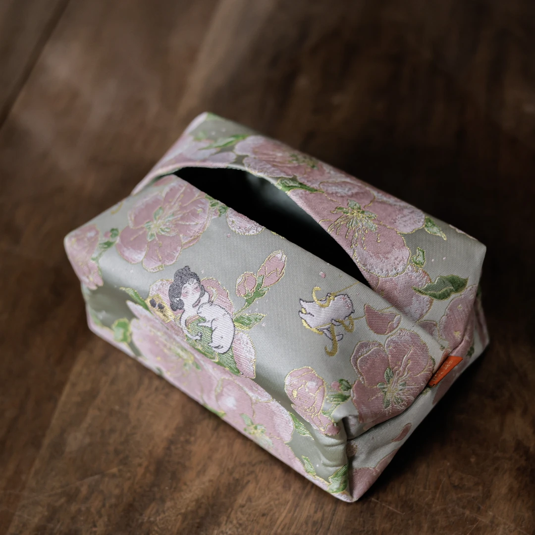 阿茶 【桃花仙子】织锦抽纸袋（慢蓝S1088）