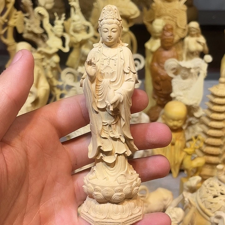 黄杨木瑕疵净瓶观音