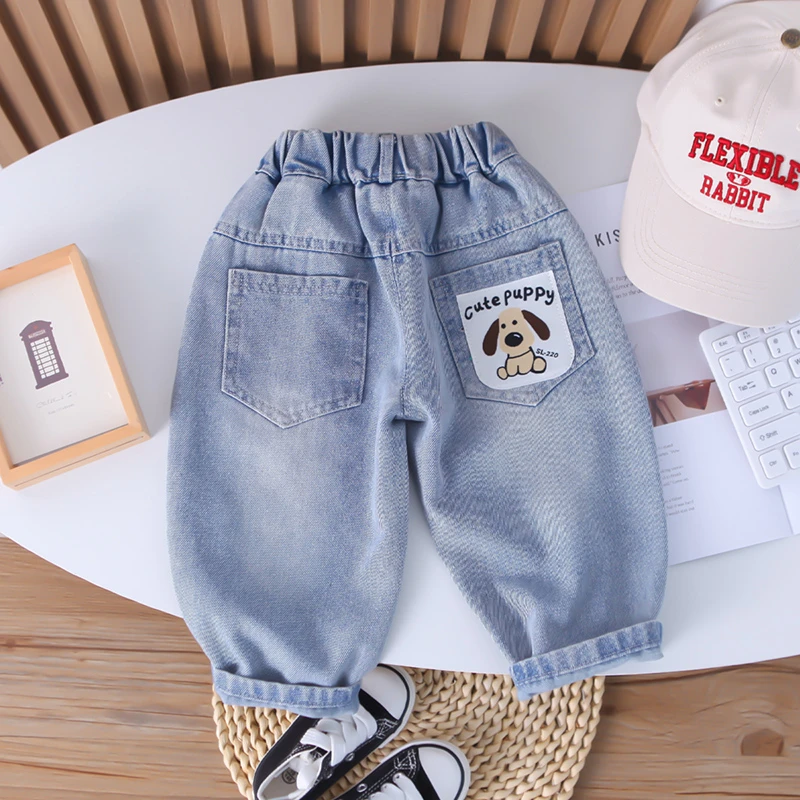 男童春秋款洋气牛仔裤洋气儿童休闲裤薄款秋装韩版小童宝宝长裤子