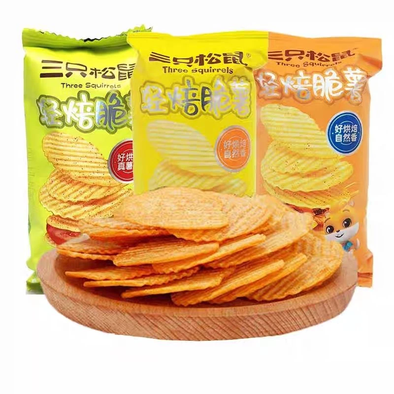 轻焙脆薯片多口味休闲零食酥脆可口原味青瓜烧烤番茄追剧小吃