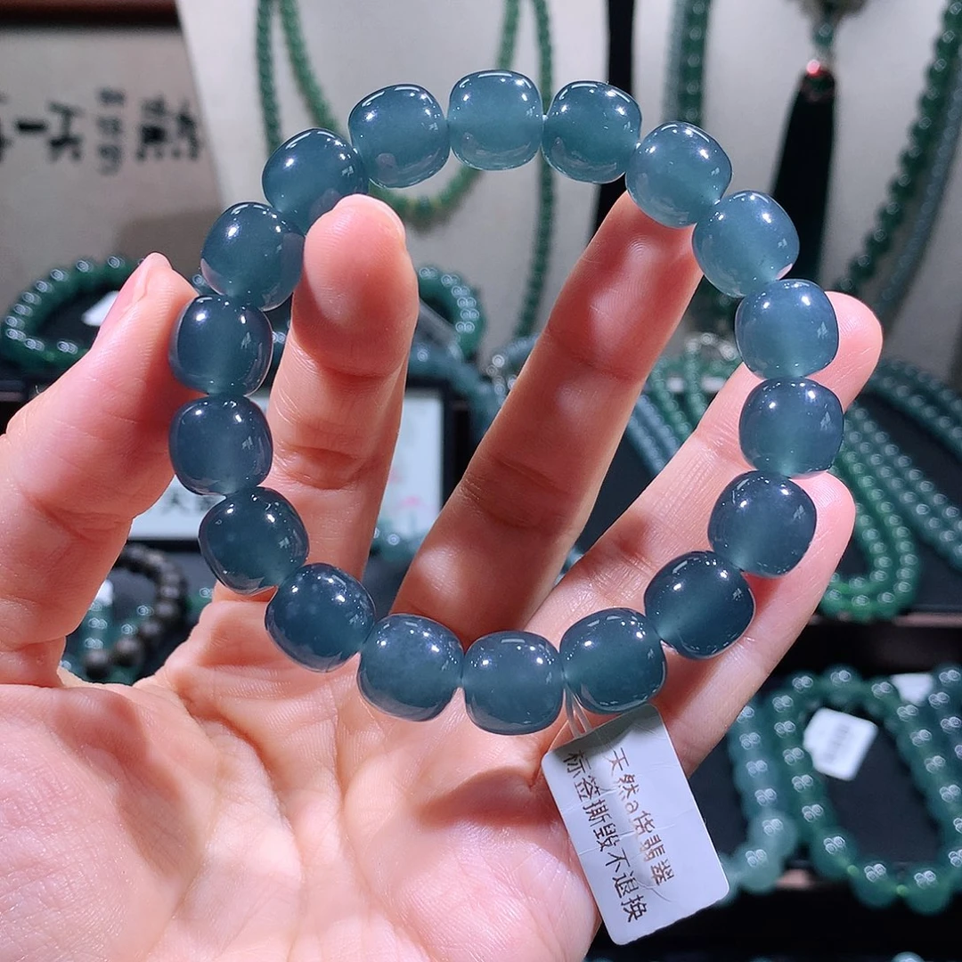 未镶嵌手链翡翠天然a货翡翠手串12mm