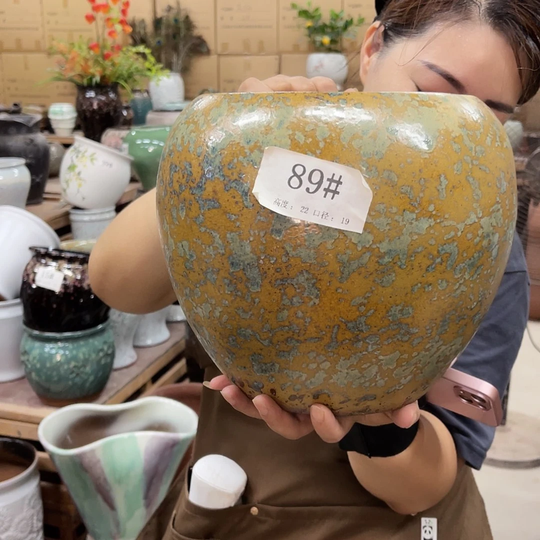 紫砂花盆高度23口径19厘米