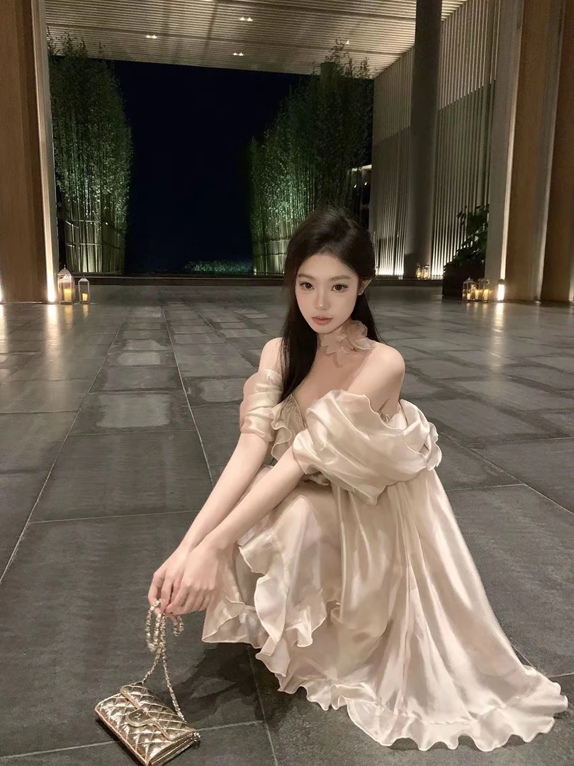 【初屿 】55-109纯欲辣妹网红款连衣裙（默认微瑕 no退no换）