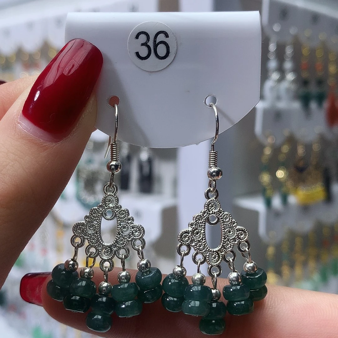 翡翠未镶嵌耳饰36