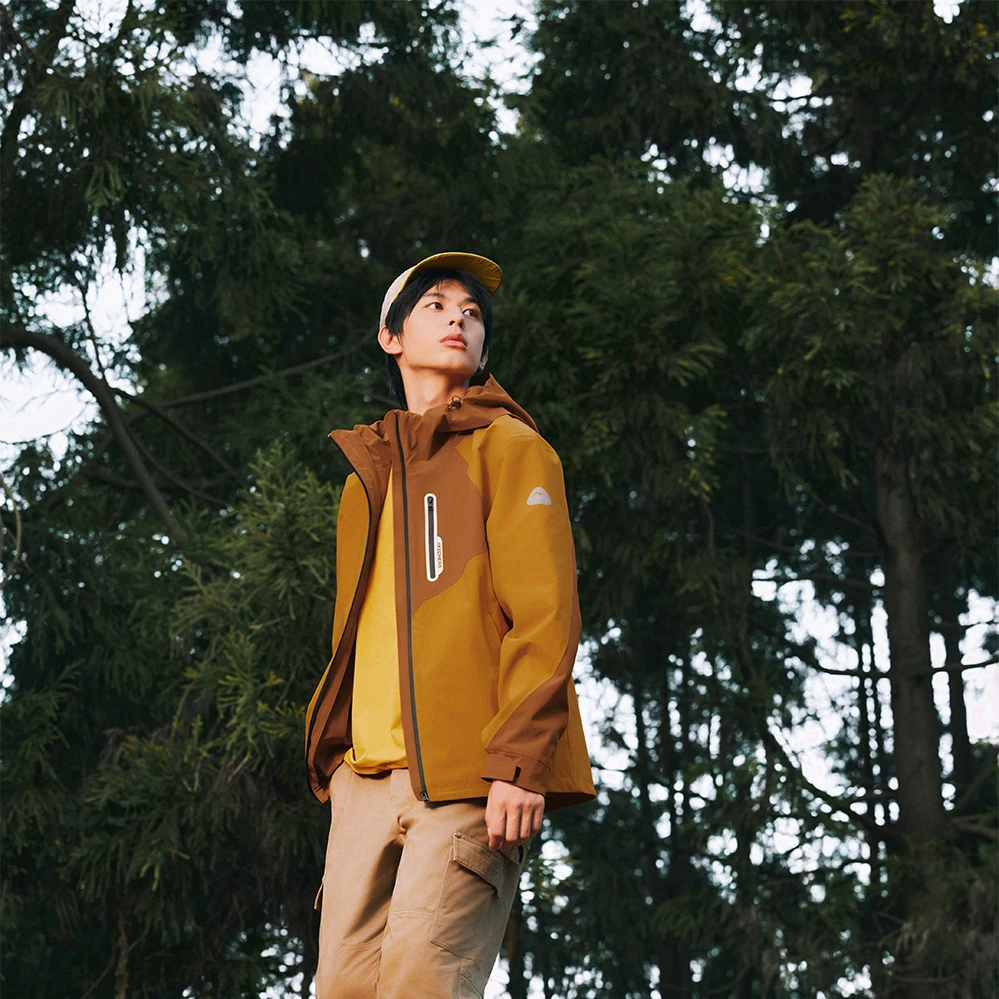 斯凯奇官方男装三合一防水防水登山徒步外套冲锋衣L324M150