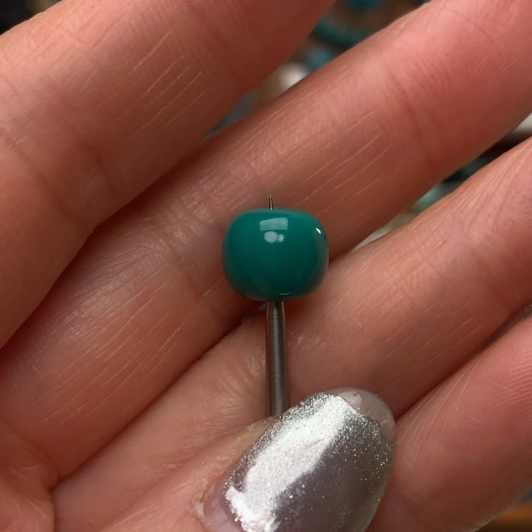 绿松石未镶嵌配饰直径9.5mm