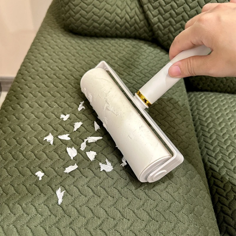 拾物造家粘毛器滚筒可撕式床上衣服粘头发去黏沾毛筒滚轮滚刷卷纸