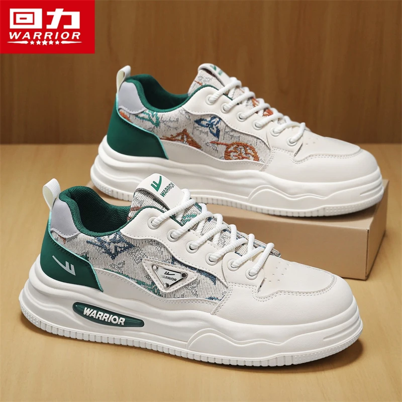 回力板鞋干净感痞帅男鞋爆款2025新款皮面开车小白鞋男士休闲鞋潮