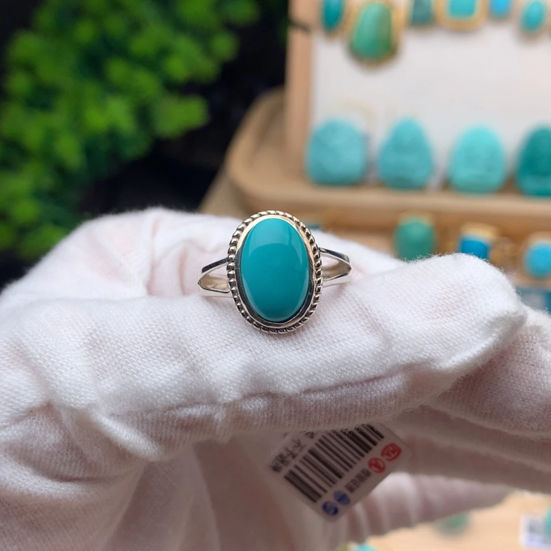 绿松石珠宝奇石银S925镶嵌