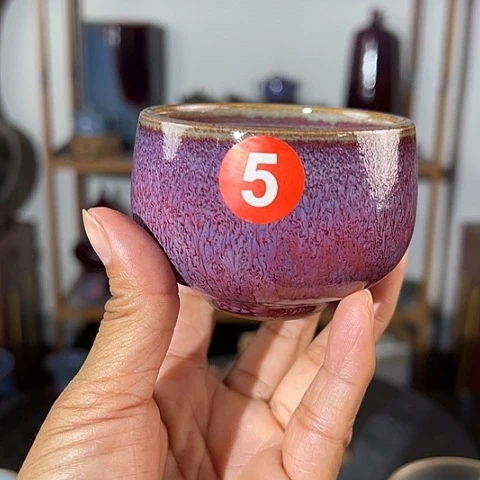 杯原矿釉手工制作钧瓷杯子