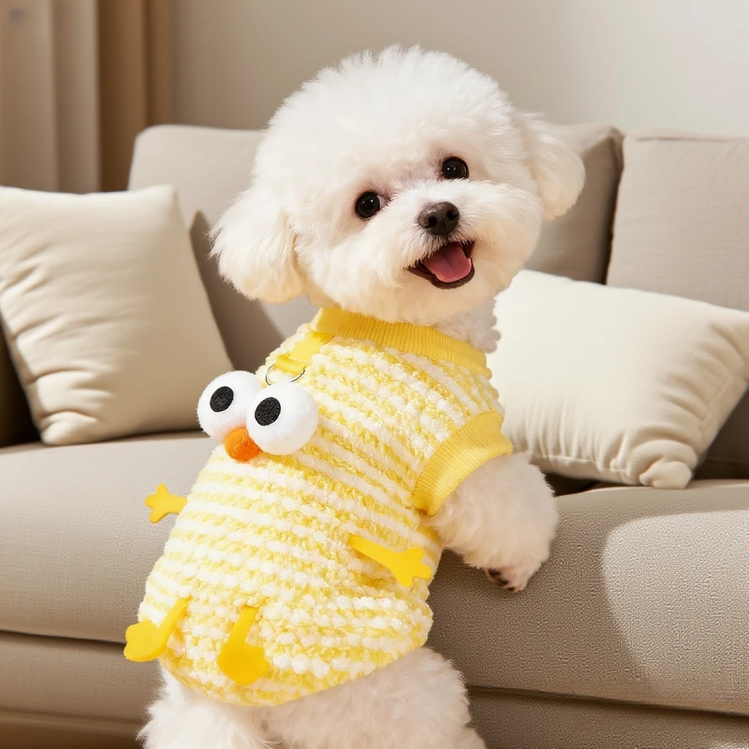 狗狗衣服秋冬款保暖卫衣比熊泰迪小型犬可牵引宠物猫咪防寒两脚衣