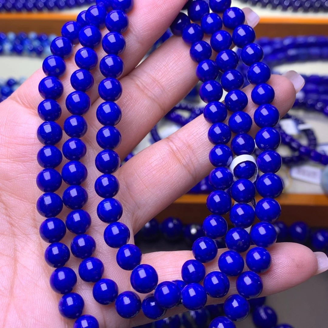 青金石未镶嵌手串7m