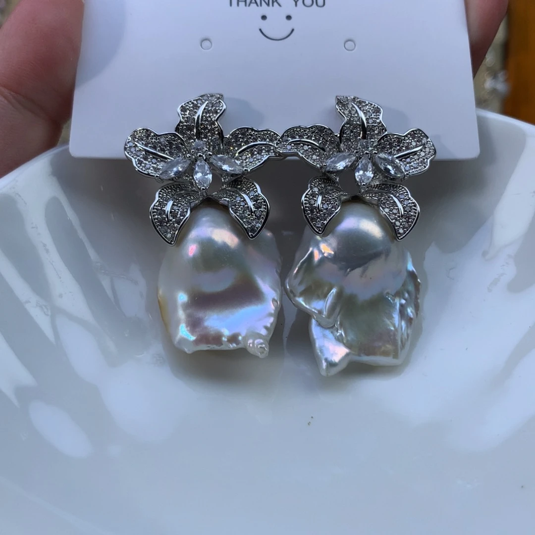 合金淡水珍珠耳环特价2575