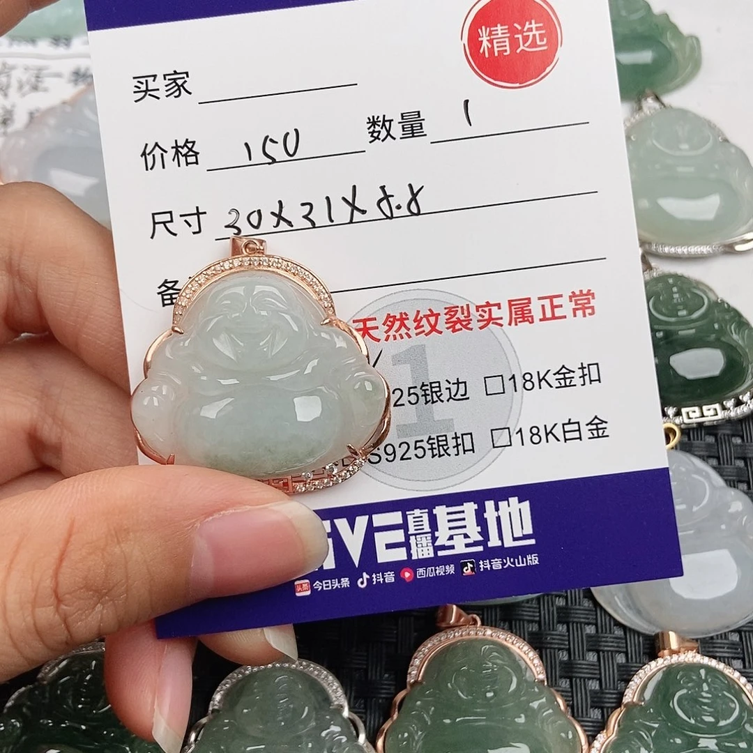 翡翠银S925镶嵌颈饰