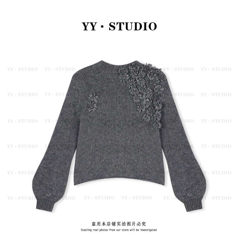 【YANYAN】秋冬钩花毛衣针织灯笼袖长袖YY-6446