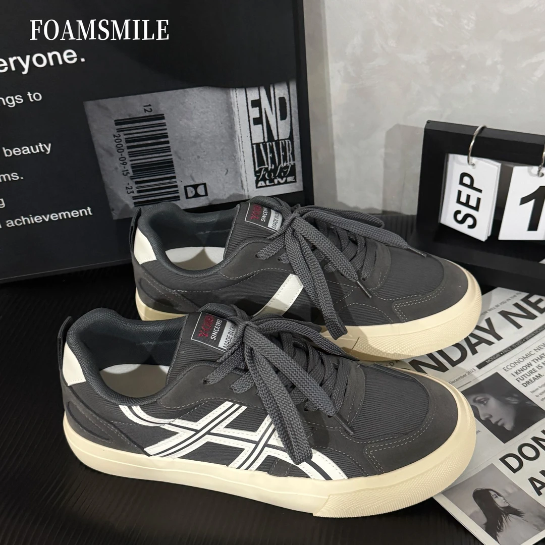 Foam smile | 秋季新品酷酷男孩干净潮男休闲板鞋运动鞋耐磨