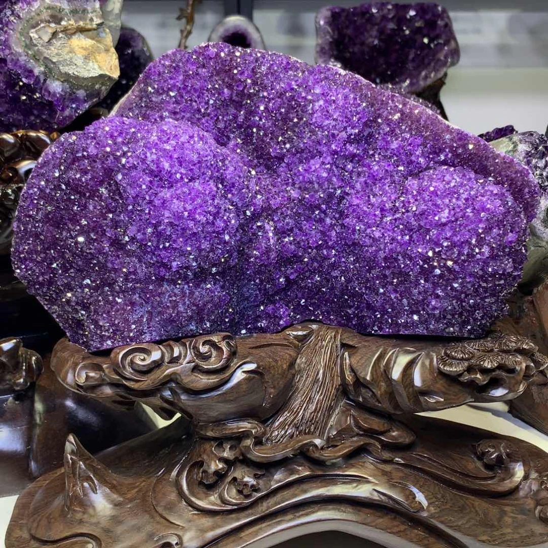 未镶嵌珠宝半成品水晶明**叔紫晶