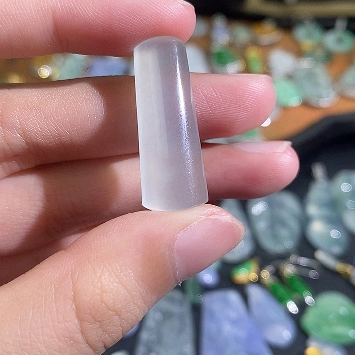 翡翠未镶嵌戒指冰透无事牌