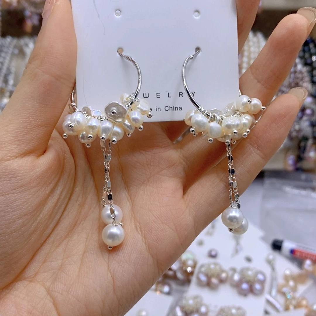 淡水珍珠耳饰未镶嵌