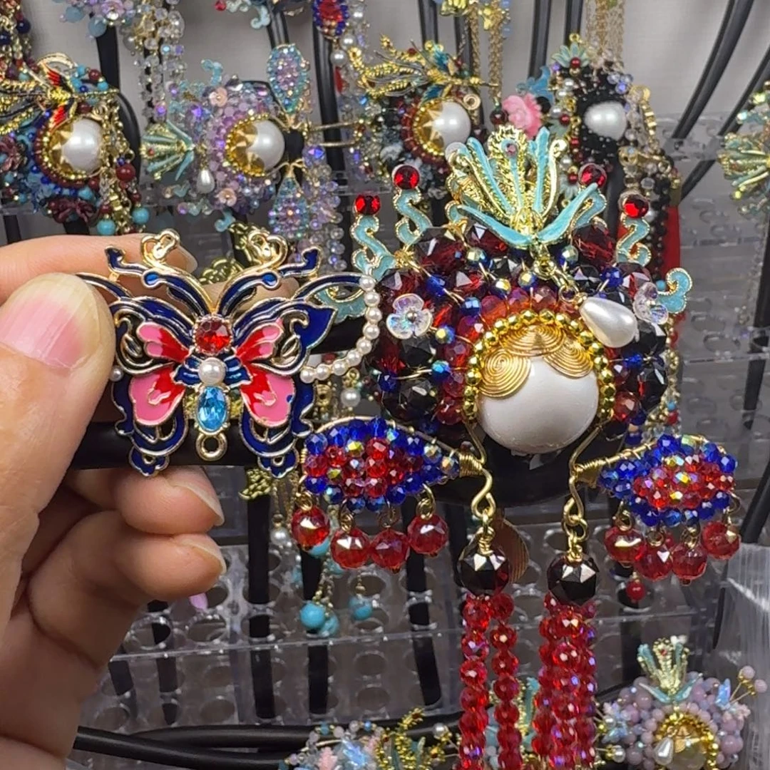 梦***仙古风刀马旦发簪发饰