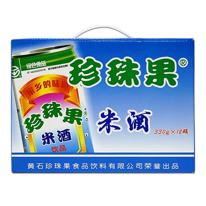 湖北黄石特产珍珠果米酒奇亚籽无醇米酒整箱即饮品夏日风味饮料