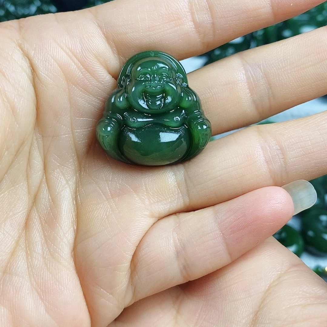 和田玉（碧玉）未镶嵌吊坠(不含链)