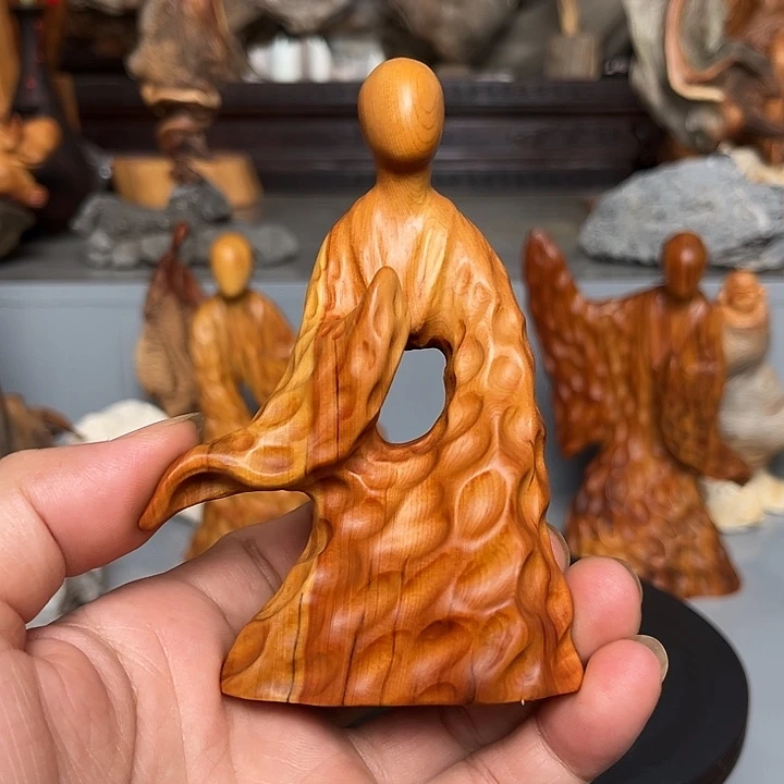 柏木（崖柏）崖柏无相镂空摆件