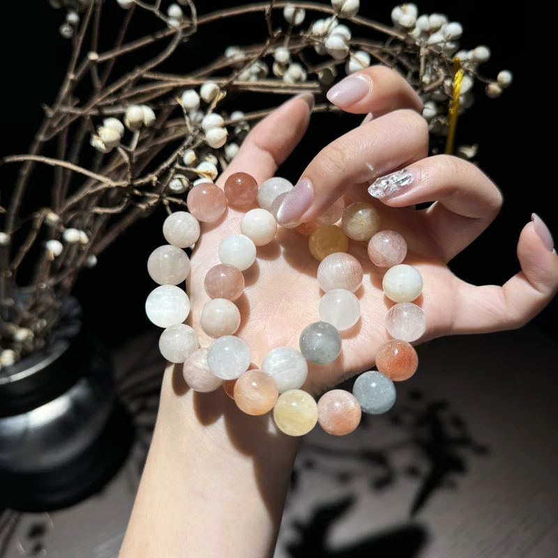 *冰淇淋*缤纷糖果彩兔毛水晶手串D3-2（多样性发一）