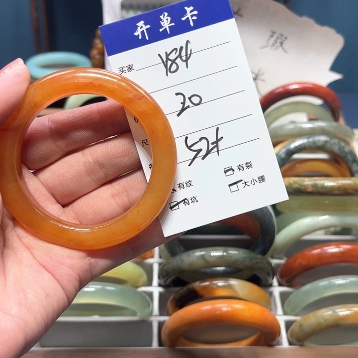 蛇纹石玉手镯合金青*