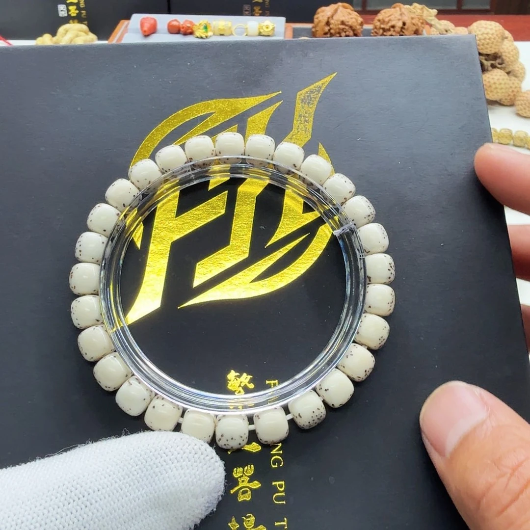 星月菩提吊坠49梵天冰白大白鲨河豚8左右桶单圈