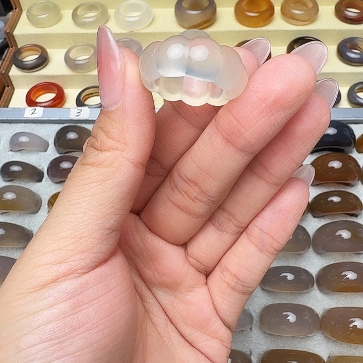 玛瑙/玉髓未镶嵌戒指开播福利价