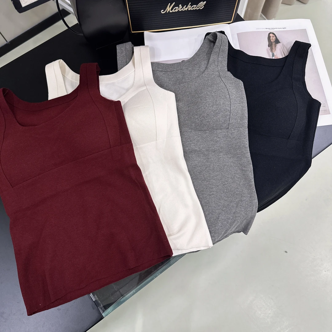 【ZMMY严选私服】新款修身保暖舒适内搭一体固定杯背心5010504