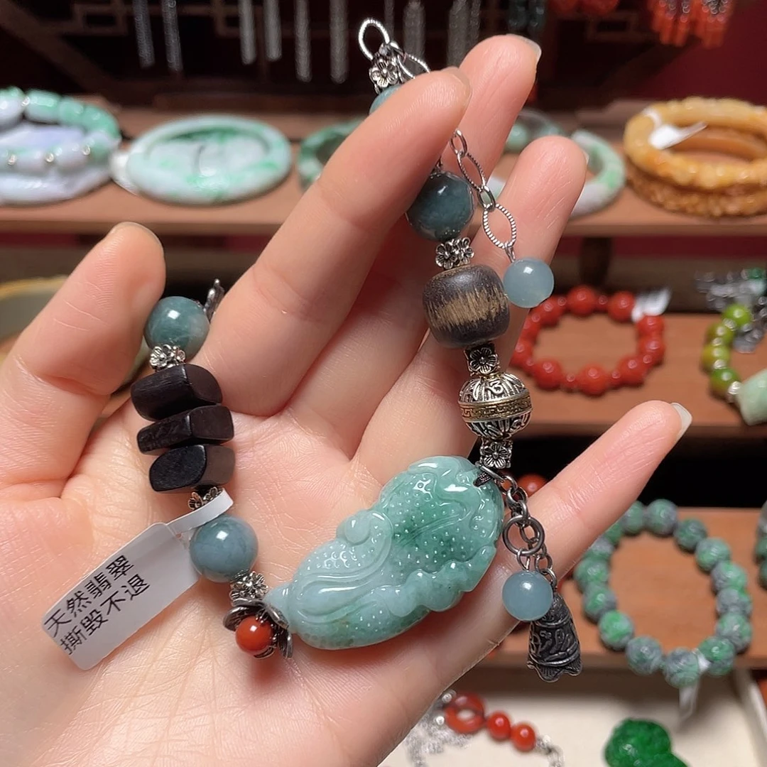 翡翠未镶嵌手链饰品