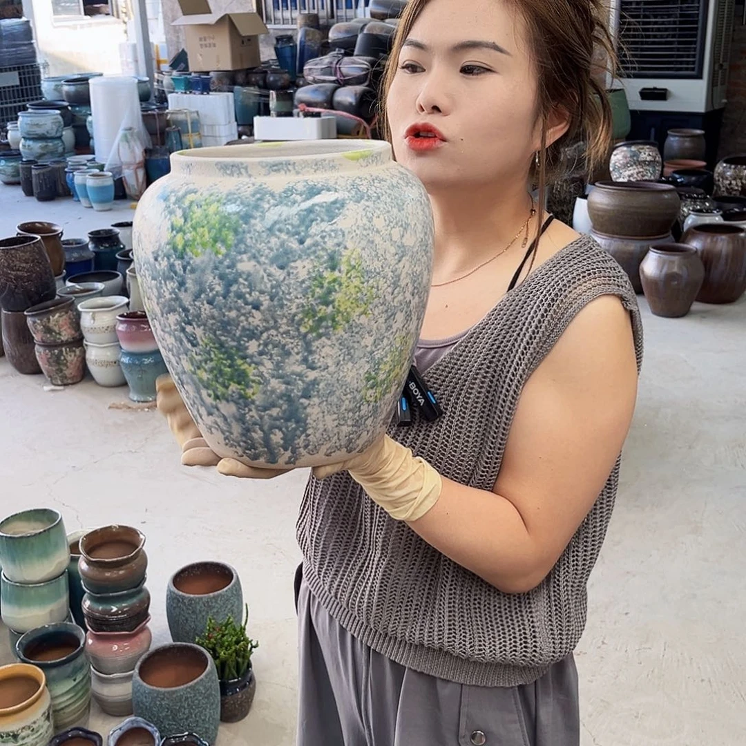 紫砂花盆正品口17高27