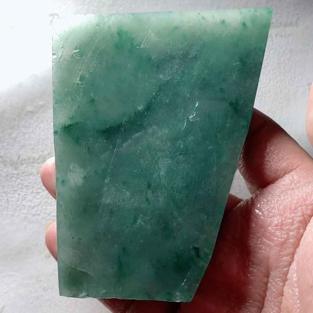 定制石英质玉静****）天然非洲翠手镯定制