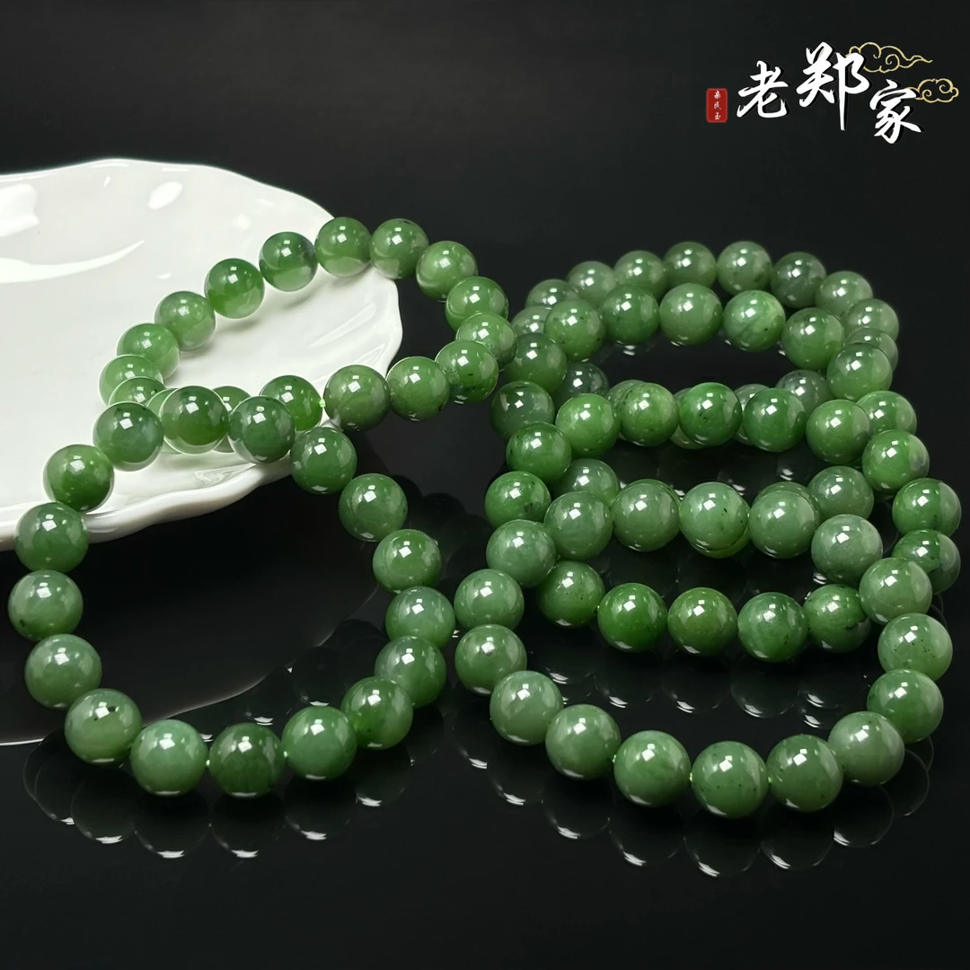 【老郑家】和田玉手串 约12mm （多样性发一件）微黑点