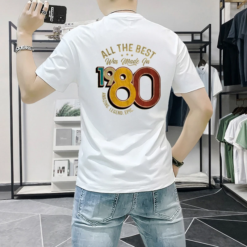 短袖t恤男士2025夏季新款潮牌潮流修身男生印花ins百搭上衣T恤