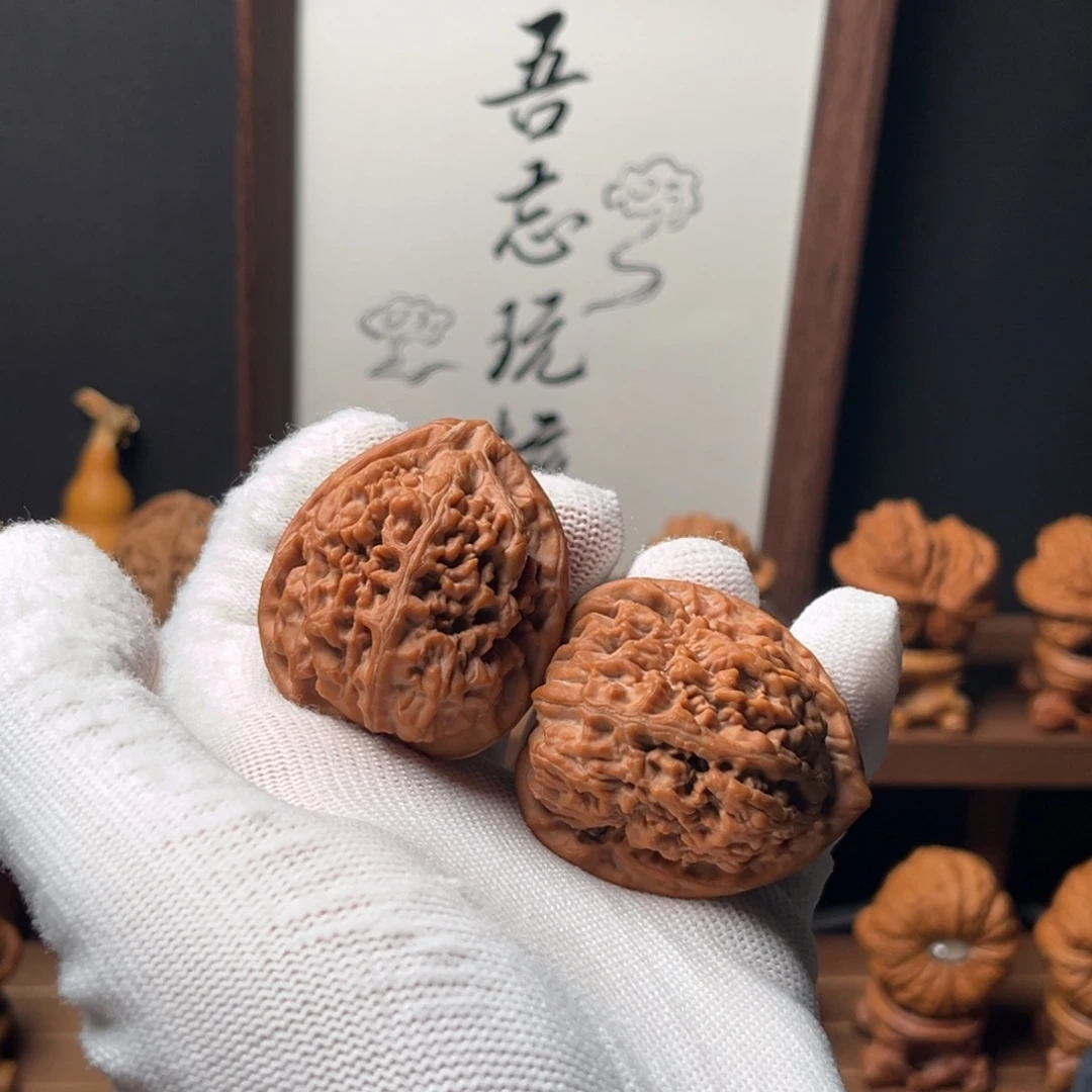 吊坠文玩核桃42mm全品红皮凤凰台