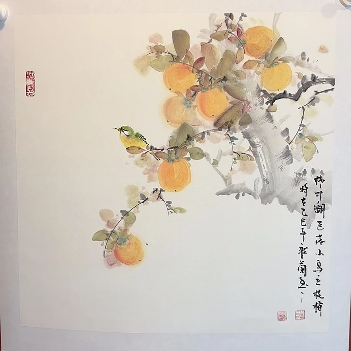 国画听兰老师花鸟