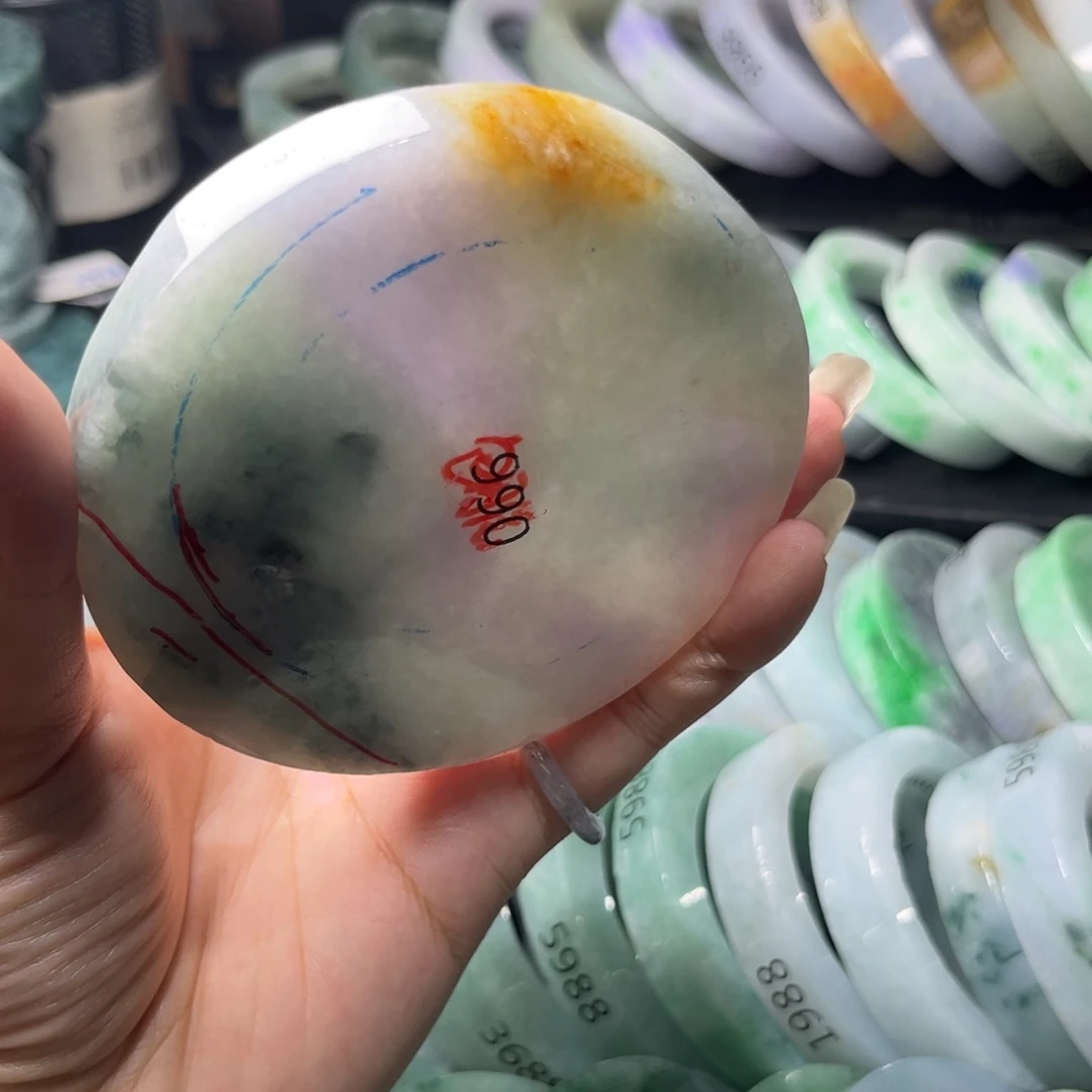 未镶嵌翡翠手镯未镶嵌定制翡翠