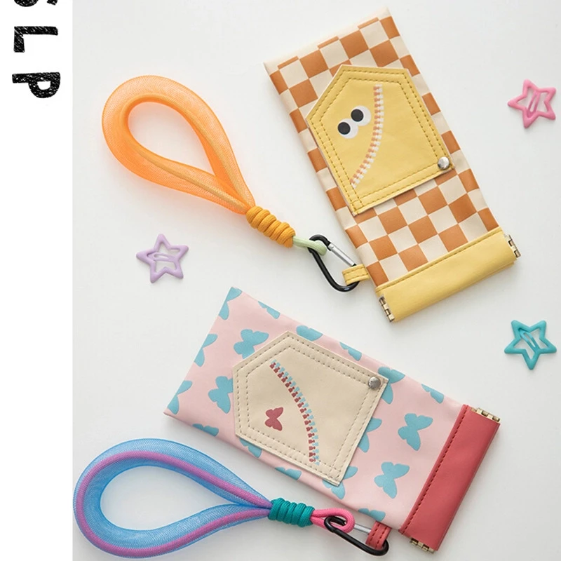 卡通可爱多巴胺眼镜袋女式便携太阳镜近视眼镜带绳创意眼镜收纳袋