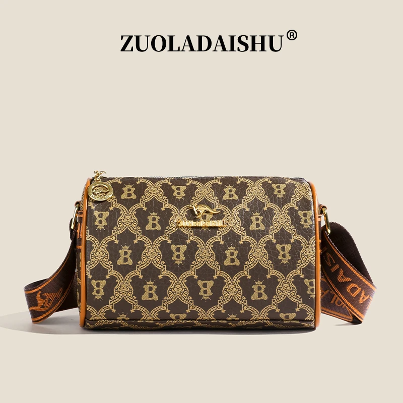 现货长22高15单肩斜挎背包流行便携女士经典枕头包288016棕色