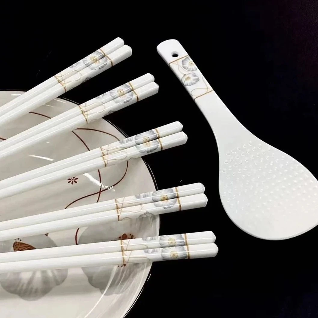 陶瓷筷子不掉色防滑耐高温岁月静好家用健康时尚简约多重防霉抗菌