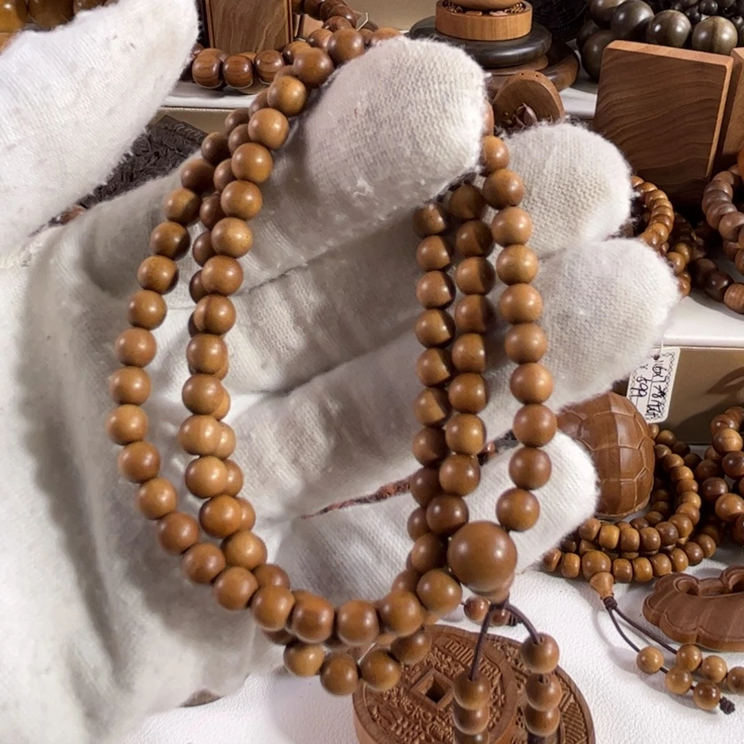 檀香木其他老山檀香0.5顺纹108颗福利