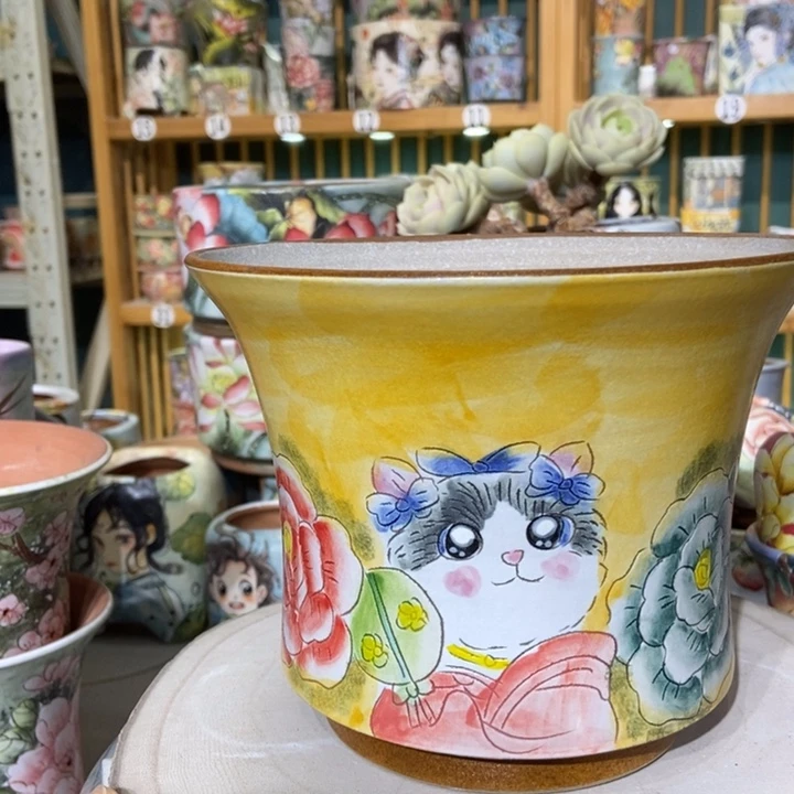 红陶景德镇艺术手绘作品