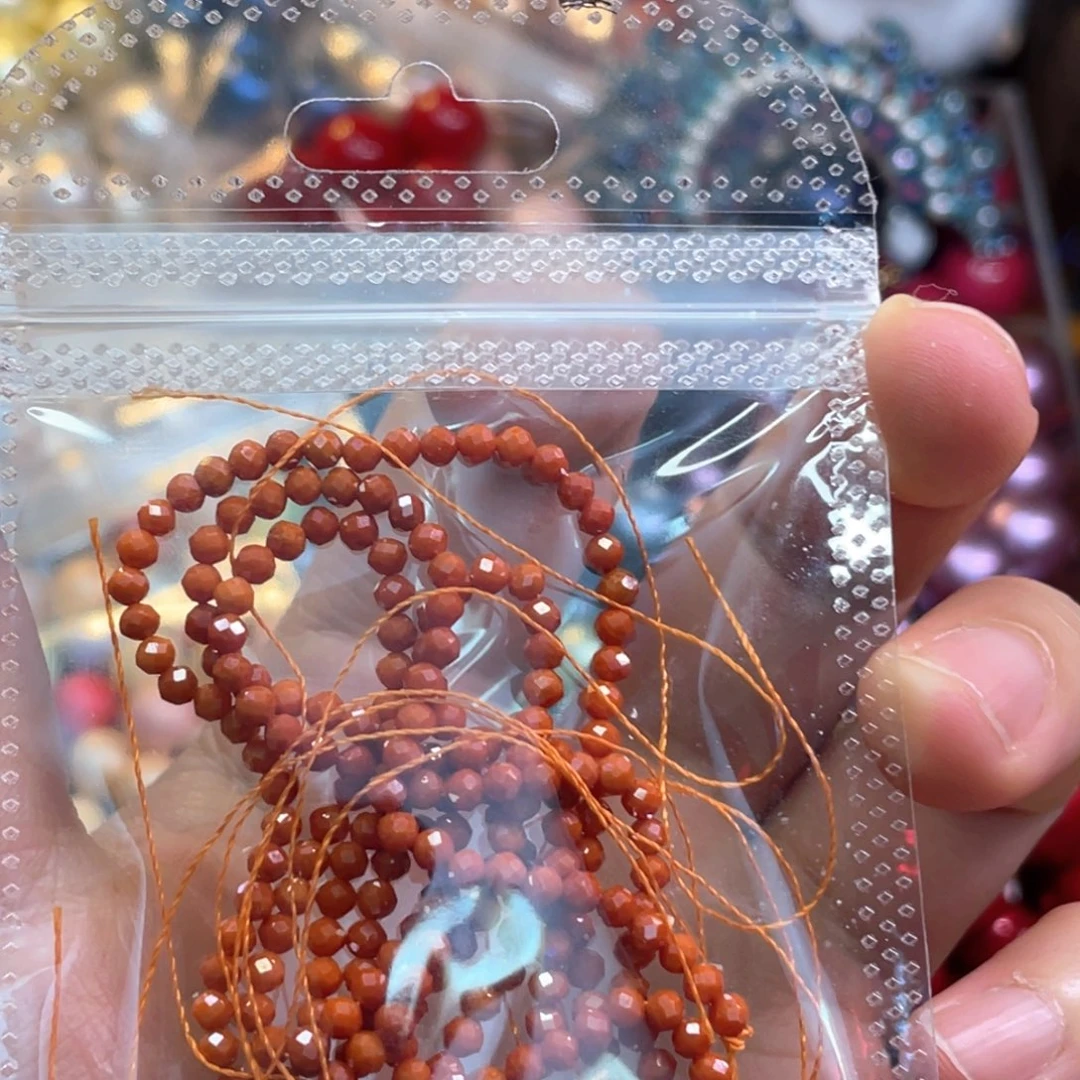 小***点约3mm乳锆2条手工diy半成品散珠